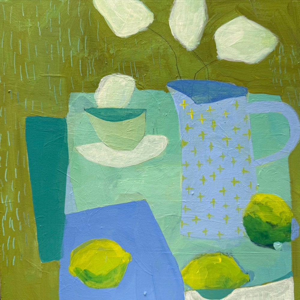 Tablescape with Blue Vase