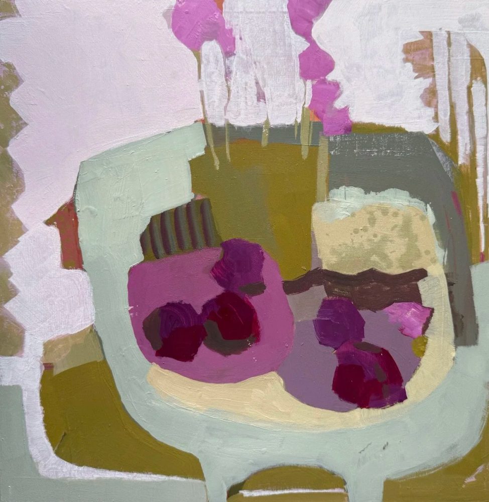 Tablescape with Plums