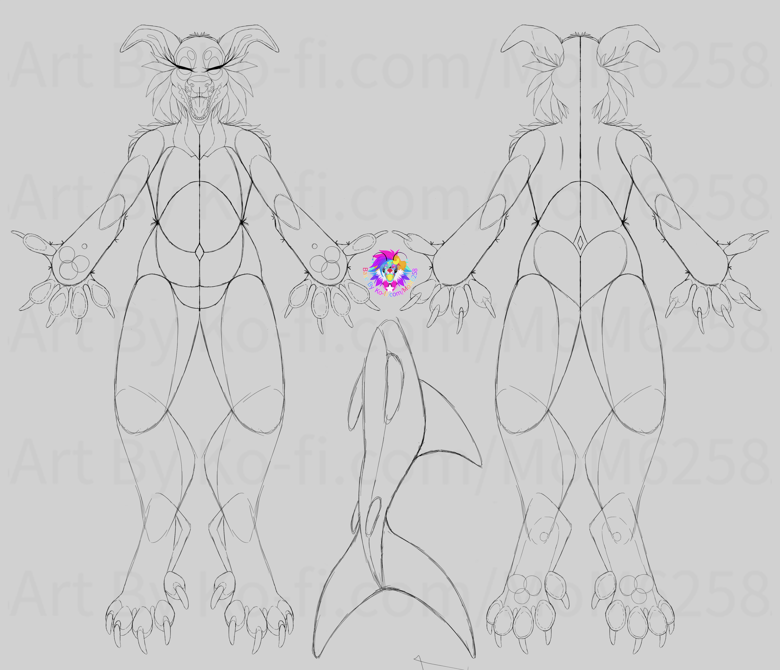 2 view ref | Anthro Manokit | Base DL