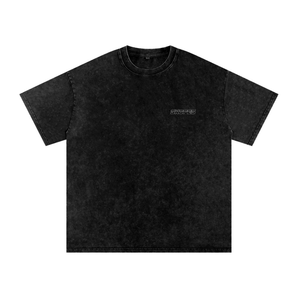 Snow Washed Oversized Cotton T-Shirt